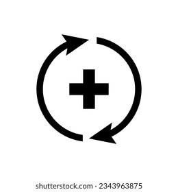 Heal Icon. Healing, Regeneration Symbol for Info Graphic, Design Elements, Websites, Presentation and Application - Vector.