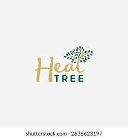Heal Tree Logo , Stylized Healing Tree Icon, Growth and Wellness Logo