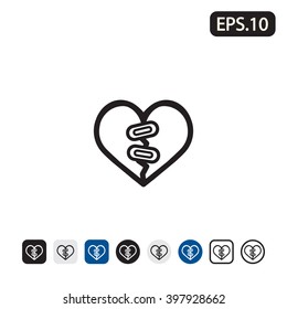 Healed broken heart icon. Vector illustration eps 10.