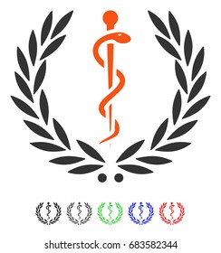 Healh Care Emblem flat vector pictograph with colored versions. Color healh care emblem icon variants with black, gray, green, blue, red.