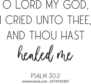 Healing Bible Verse, Christian biblical poster, vector illustration