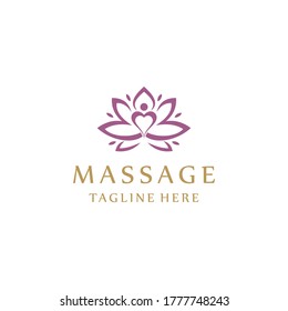 Healing Body Logo illustration of Lotus Flower Protection, perfect logo for Beauty, Spa, fashion, etc. thailand massage thai logos - Shutterstock ID 1777748243