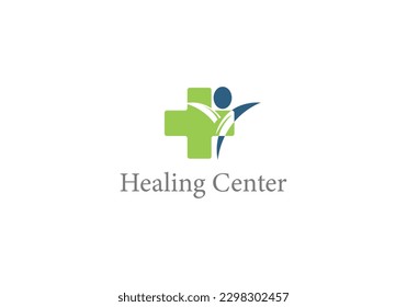 healing center vector logo design template