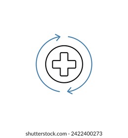 healing concept line icon. Simple element illustration. healing concept outline symbol design.