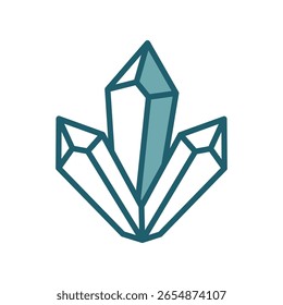 Plantilla de diseño de Vector de icono de cristal curativo simple y limpio