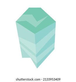healing crystal on white background icon