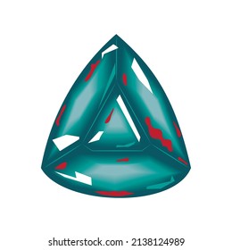 sanación de un icono precioso de cristal plano