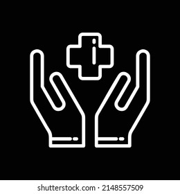 Healing hand icon design and symbol art