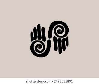 Healing hand symbol of Native Americans. Represents human life and is believed to transfer energy to the individual that the symbol was placed on. Used as emblem of strength, healing and protection