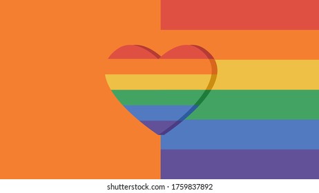Healing, Heart LGBT Pride Month in June. card, banner and background. (lesbian, gay, bisexual and transgender).