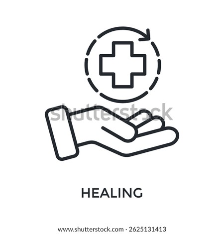 Healing Icon Outline Style. Vector Illustration For Graphic Design