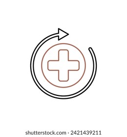 healing Icon Vector Design Template. Editable Stroke.