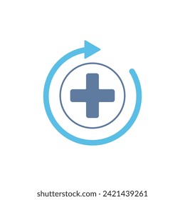 plantilla de diseño de vectores de iconos de curación. Stroke editable.