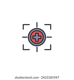 icono de curación. vector.Curso editable.Signo de estilo lineal para uso de diseño web,logotipo.Ilustración de símbolo.