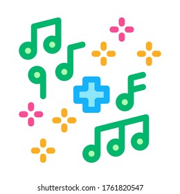 healing music icon vector. healing music sign. color symbol illustration