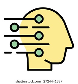 Healing perception icon outline vector. Visual sensory. Health process color flat
