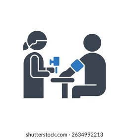 Healing Touch Checkup Icon Isolated On White Background