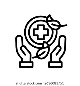 Curación de la línea de iconos táctiles Ilustración vectorial