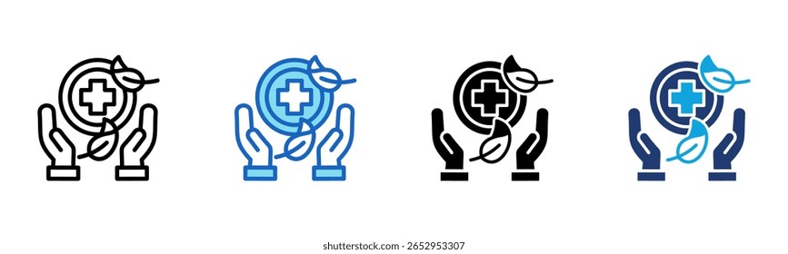 Heilung Touch Symbol Multi Style Vektorgrafik