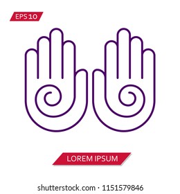 healling hands vector icon symbol