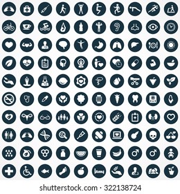 health 100 icons universal set for web and mobile
