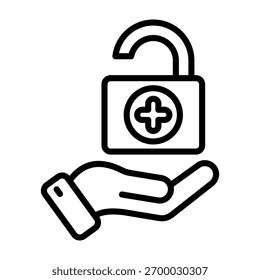 Health Access Icon Line Vector Illustration