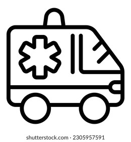 Health ambulance car icon outline vector. Truck modern. First alarm