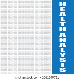 health analysis word, vector background