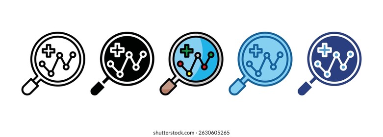 Health Analytics Icon Element For Design
