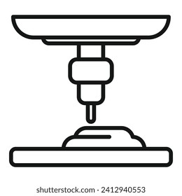 Health anatomy printing icon outline vector. Future biomedical. Healthcare science