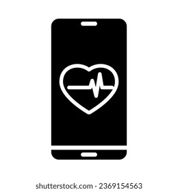 Health App glyph vector icon isolated. Health App stock vector icon for web, mobile app and ui design