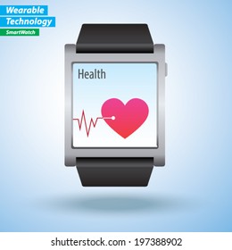Health App, Heart beat monitor on SmartWatch