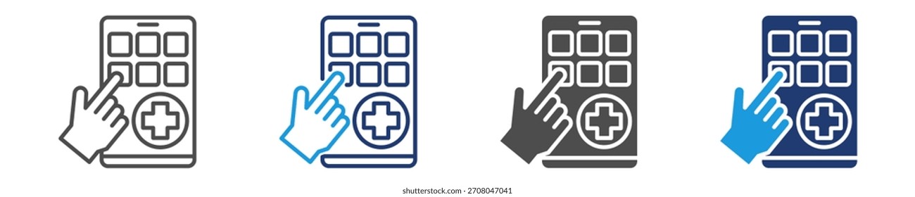 health app icon set multiple style