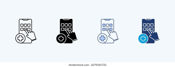 Coleção de Ícones de Vários Estilos do Aplicativo de Integridade