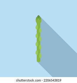 Health asparagus icon flat vector. Plant bunch. Raw salad
