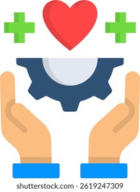 Icono de asistencia médica Ilustración vectorial plana