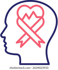Health Awareness Icon Color Vector Illustration