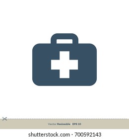 Health Bag Briefcase Icon Vector Logo Template Illustration Design. Vector EPS 10.
