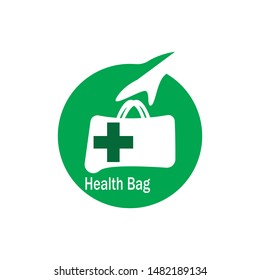 health and bag logo vector template