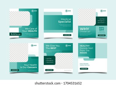 Health banner template for social media