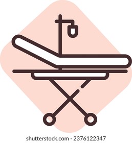 Health barrow, illustration or icon, vector on white background.