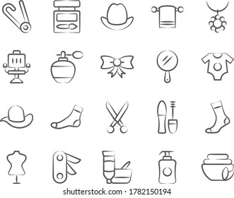 Health and Beauty Line Icons Pack 