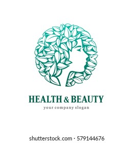 Health and Beauty. Vector logo design template for cosmetic, beauty, Spa