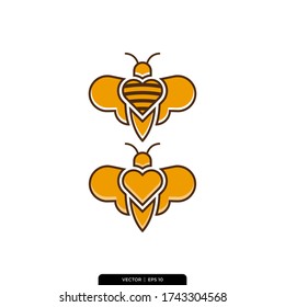Health Bee Logo Icon Vector Illustration Template 