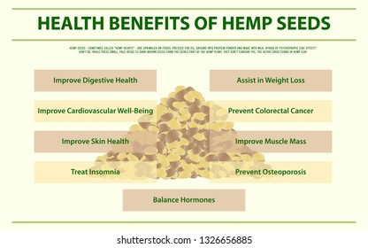 Health Benefits Hemp Seeds Vertical Infographic Stock Vector (Royalty ...