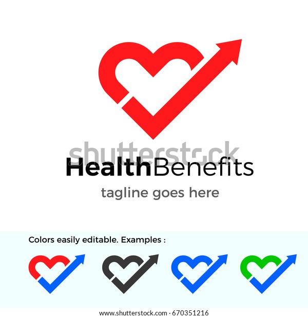 Health Benefits Logo Good Health Vector Stock Vector Royalty Free 670351216