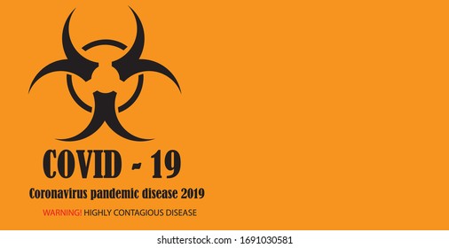  Health bio-hazard vector icon for covid- 19 pandemic disease