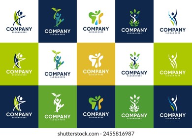 health body logo collection, for medicine symbol, logo design template.