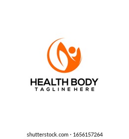Health Body Logo Design Vector Template
