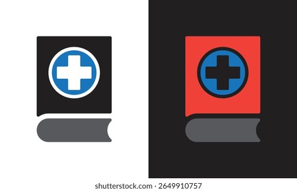 health book vector icon. Great logo icon for, office, hospital, social media, entertainment and web.